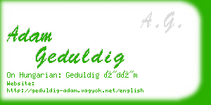 adam geduldig business card